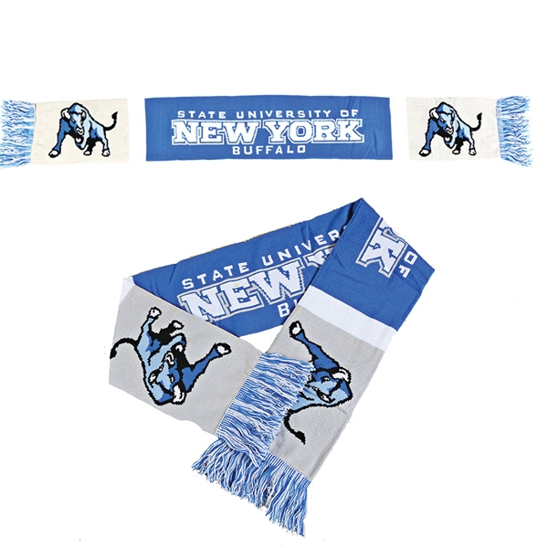 Acrylic Knitted Stadium Scarf with Tassels