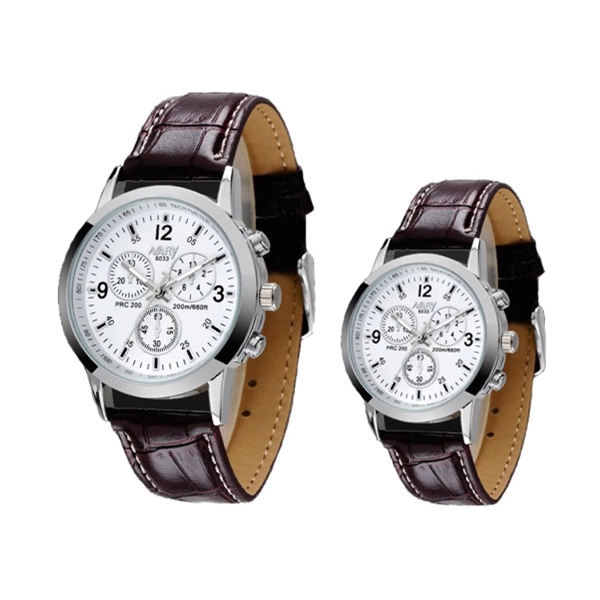 Quartz Watch Fashion Couple Wristwatch for lovers with Leahe