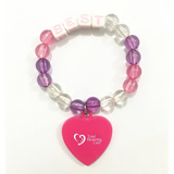 BEST Heart Charm Wedding Day Bracelet