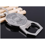Bottle Opener With Calendar Metal Keychain