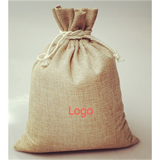 Burlap/Jute Drawstring Bag