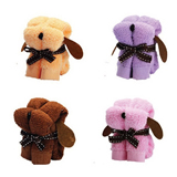 Cute Puppy Dog Shape Handkerchief Towel