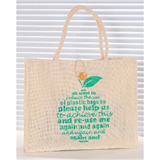 Laminated Burlap Tote Bag