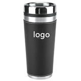 Leatherette Travel Tumbler - 16 oz