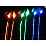 Rechargeable visible lighting earphone